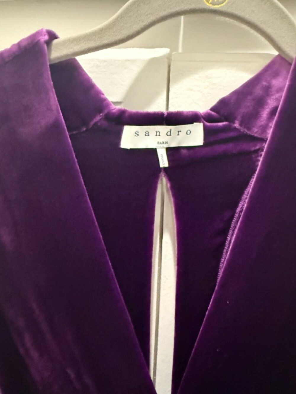 Sandro Purple Velvet Dress - Picture 4 of 4